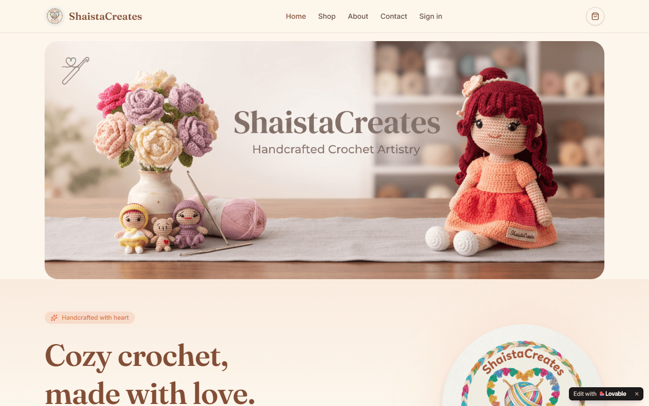 Screenshot of ShaistaCreates